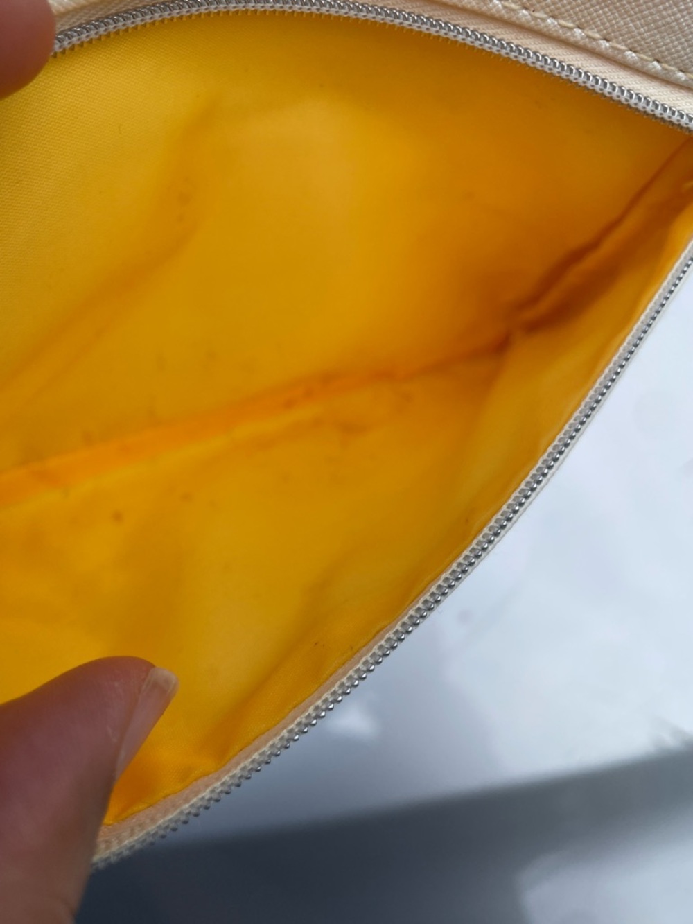 Sanrio Gudetama White & Yellow Zip Pouch - Picture 4 of 5